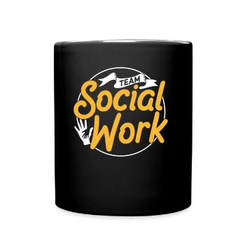 Social Work Team Social Worker Social Work - Full Colour Mug - black - Front