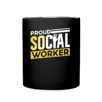 Fier travailleur social Formation Travailleur social - Mug uni - noir - Devant
