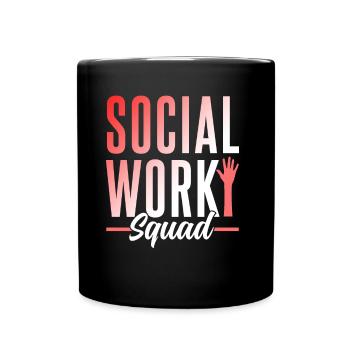Social Work Team Social Worker Social Work - Full Colour Mug - black - Front