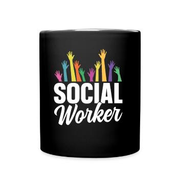 Social Worker Social Work Social Worker Profession - Full Colour Mug - black - Front