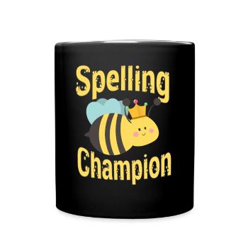 Spelling competition champion - Full Colour Mug - black - Front