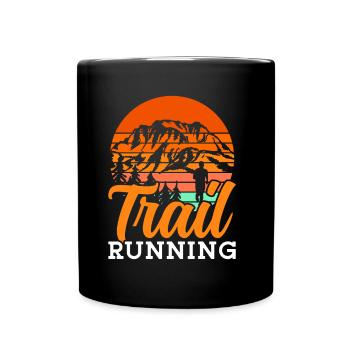 Course en sentier Coureur de trail - Mug uni - noir - Devant
