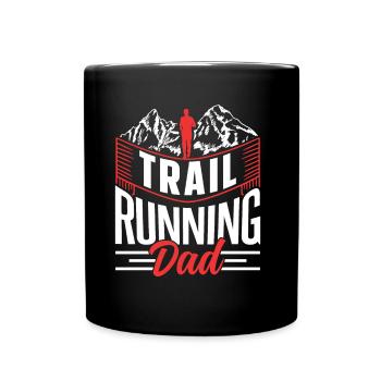 Trail Running Papa Runner Trail Running Race - Mug uni - noir - Devant