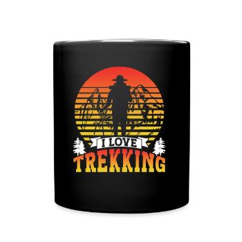 J’adore le trekking randonneurs - Mug uni - noir - Devant