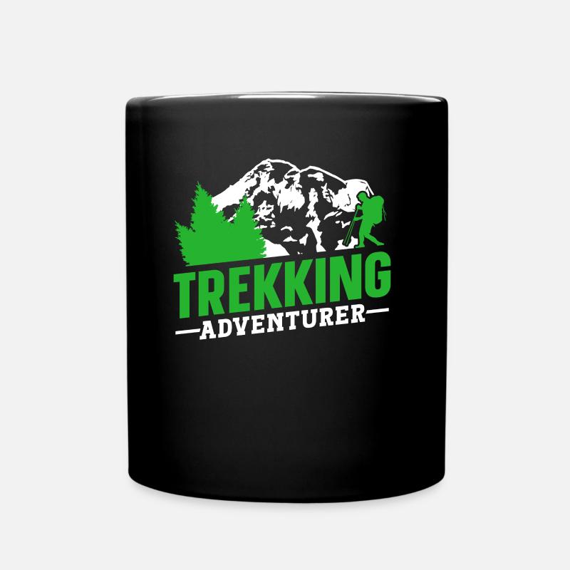 Trekking Aventurier Randonnée Randonneurs - Mug uni - noir