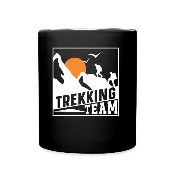 Trekking Team Hike Hiking Hikers - Full Colour Mug - black - Front