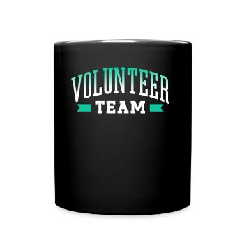 Volunteer Team Profession Volunteer Volunteer - Full Colour Mug - black - Front