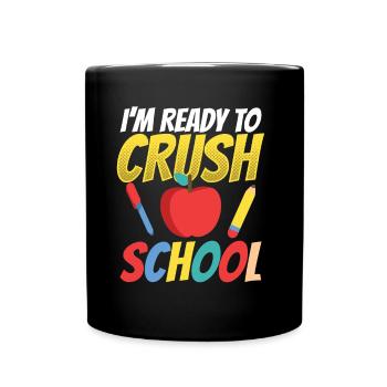 I am ready for the school day School Teacher - Full Colour Mug - black - Front