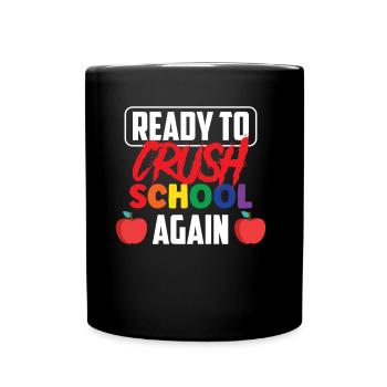 Bereit Die Schule Wieder Zu Erobern Schulstart - Tasse einfarbig - Schwarz - Vorne