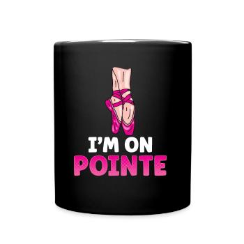 I'm on Pointe Dancer Ballet Ballerina - Full Colour Mug - black - Front
