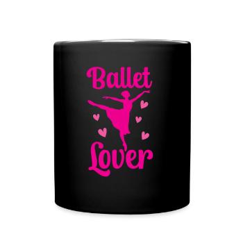 Ballet Lover Girls Ballet Dancer Ballerina - Full Colour Mug - black - Front