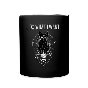 Propre volonté Occulte Chat Amant Satan Goth - Mug uni - noir - Devant