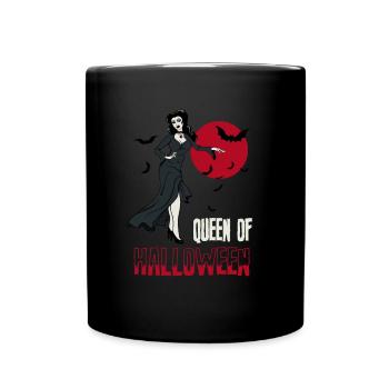 Halloween Queen Gothic Pin Up Vampire Woman - Mug uni - noir - Devant