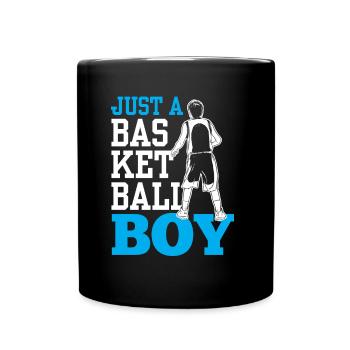 Nur Ein Basketball Junge Basketballspieler Team - Tasse einfarbig - Schwarz - Vorne