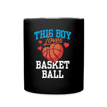 Ce garçon aime le basketteur - Mug uni - noir - Devant