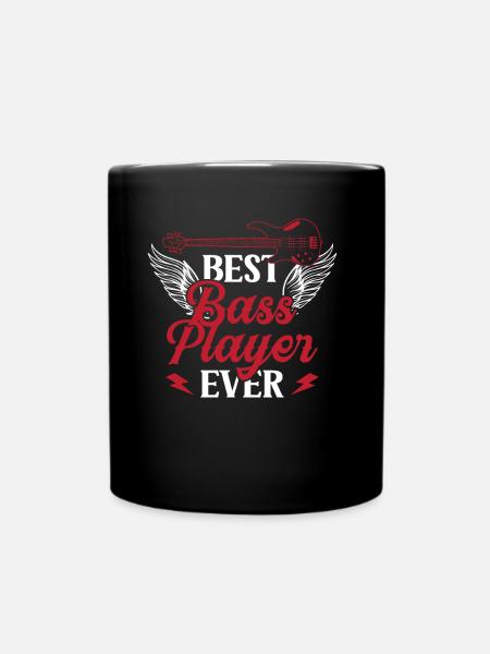 Best Bass Player Ever Bass Guitar Bass - Full Colour Mug - black