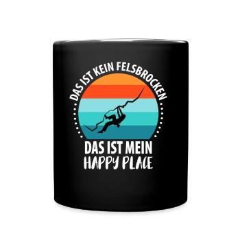 Vintage Bouldern Boulderer Klettern Kletterer - Tasse einfarbig - Schwarz - Vorne