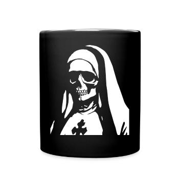 Satanische Nonne, okkulte und dunkle T-Shirts zu - Tasse einfarbig - Schwarz - Vorne