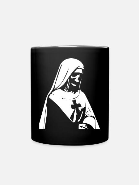 Enchantingly Dark Gothic Nun, Satanic, and Occult - Full Colour Mug - black