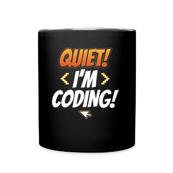 Silent I Programming Coding Coder Programming - Full Colour Mug - black - Front