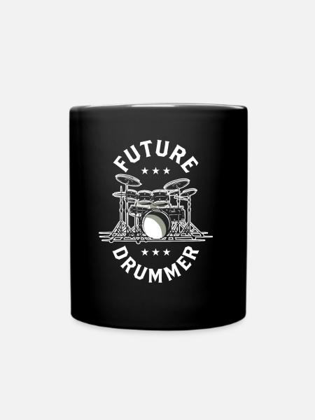 Zukünftiger Schlagzeuger Schlagzeug Drum Drummer - Tasse einfarbig - Schwarz