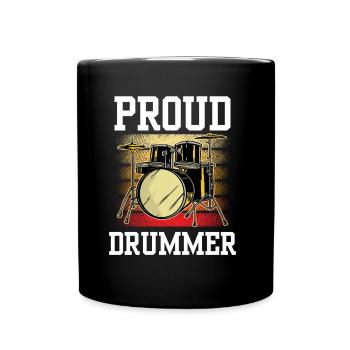 Fier batteur Tambours Batterie - Mug uni - noir - Devant