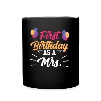Premier anniversaire en tant que femme femme enceinte humour - Mug uni - noir - Devant