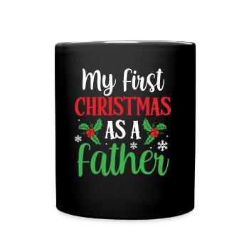 Mon premier Noël en tant que père enceinte - Mug uni - noir - Devant