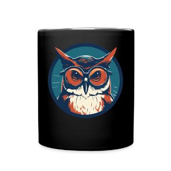 Owl Sunglasses Odd Eagle Owl - Full Colour Mug - black - Front