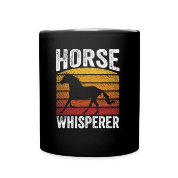 Horse Whisperer Horse Whisperer Équitation - Mug uni - noir - Devant