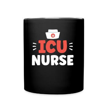 Intensivkrankenschwester Intensiv Intensivpflege - Tasse einfarbig - Schwarz - Vorne