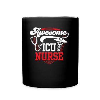 Tolle Intensivkrankenschwester Intensivpflege - Tasse einfarbig - Schwarz - Vorne