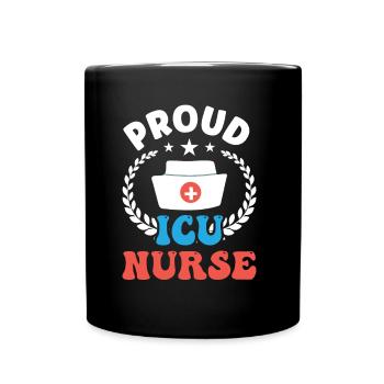 Stolze Intensivkrankenschwester Intensivpflege - Tasse einfarbig - Schwarz - Vorne