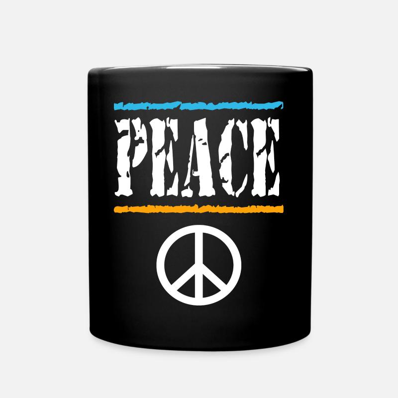 T-shirt rétro Peace Vibes - Mug uni - noir
