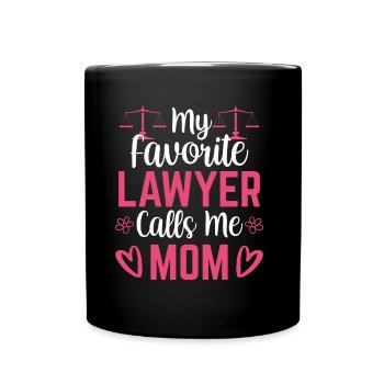 Mon avocat préféré m’appelle maman avocate - Mug uni - noir - Devant