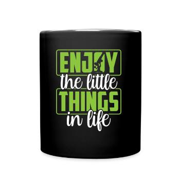 Profitez des petites choses de la vie Microscope - Mug uni - noir - Devant