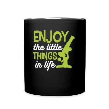 Profitez des petites choses de la vie Microscope - Mug uni - noir - Devant