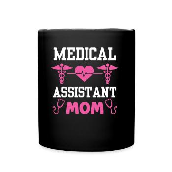 Medizinische Assistentin Mutter Medizinischer - Tasse einfarbig - Schwarz - Vorne