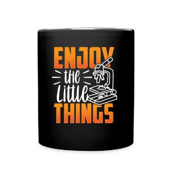 Enjoy the little things Microscopes Microscope - Full Colour Mug - black - Front