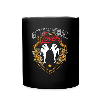 Muay Thai Lovers Martial Arts Fighter Fight - Full Colour Mug - black - Front