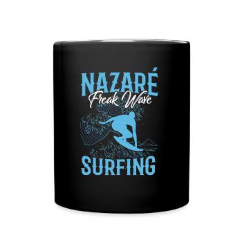 Nazaré Freak Surf Vagues Surfer Surf - Mug uni - noir - Devant