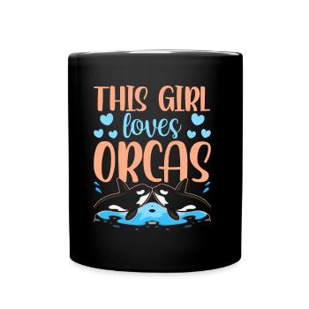 Cette fille aime les tireurs d’orques orques - Mug uni - noir - Devant