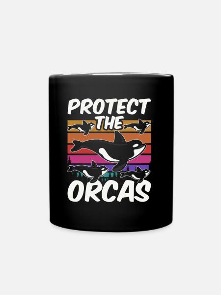 Schützt Die Orcas Meer Orca Wal Schützen - Tasse einfarbig - Schwarz