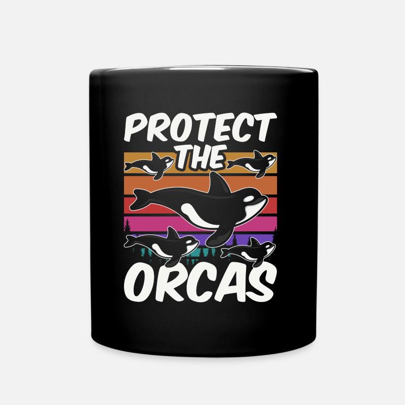 Schützt Die Orcas Meer Orca Wal Schützen - Tasse einfarbig - Schwarz