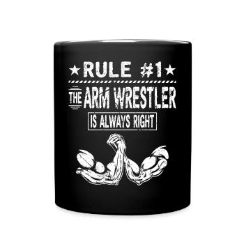 Armdrücken Der Armwrestler Armwrestling - Tasse einfarbig - Schwarz - Vorne