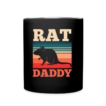 Rat Daddy Rat Daddy Lover Cute Rat Animal - Full Colour Mug - black - Front