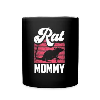 Rat Mom Rat Mom Rat Lover Cute Animal - Full Colour Mug - black - Front