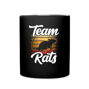 Team Rats Cute Rat Lover Animal - Full Colour Mug - black - Front