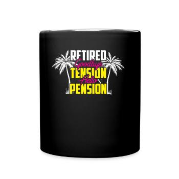 Retraité Bye Bye Tension Bonjour retraité retraité - Mug uni - noir - Devant
