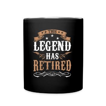 Diese Legende Hat Sich Zur Ruhe Gesetzt Rente - Tasse einfarbig - Schwarz - Vorne
